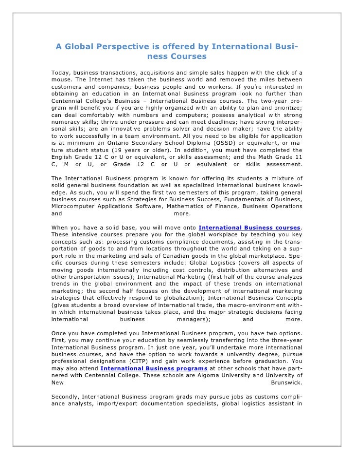 International Business: A Global Perspective